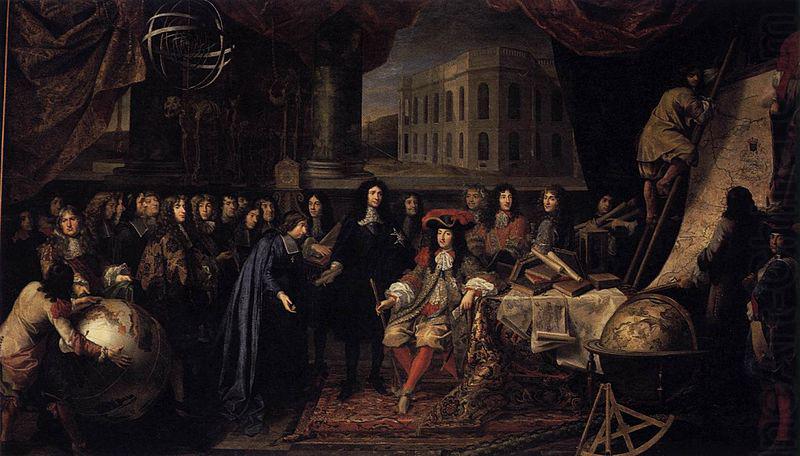 Colbert Presenting the Members of the Royal Academy of Sciences to Louis XIV in 1667, Henri Testelin